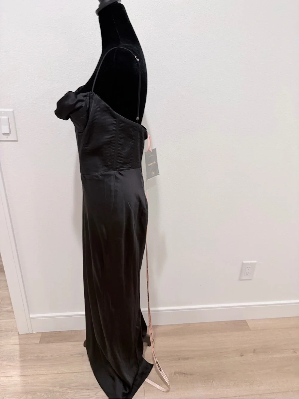 House of CB Black Satin Corset Dress - Picture 10 of 13